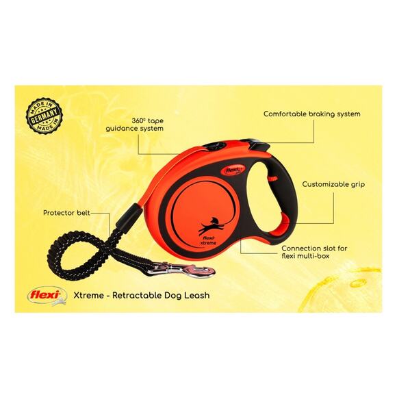 Flexi Xtreme Retractable Tape Dog Leash 16 ft length Sz Small up to 44 pds - Picture 9 of 12